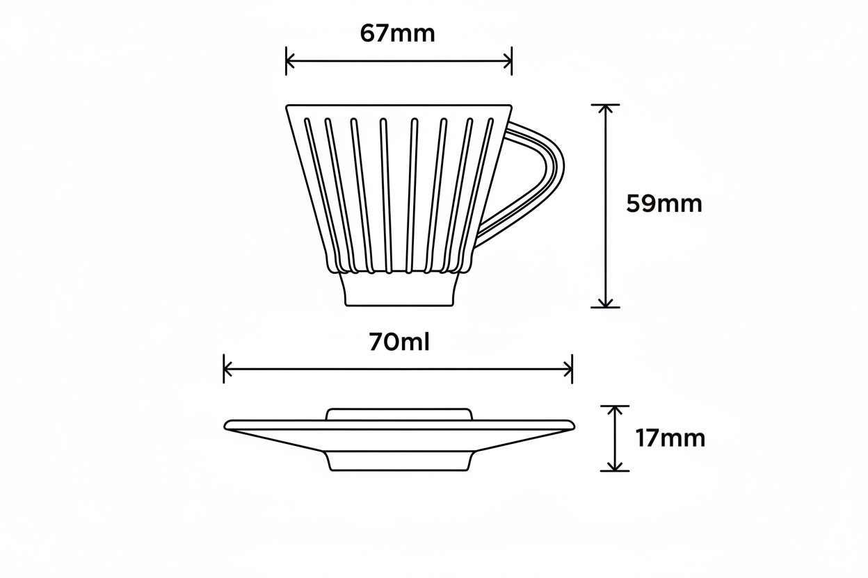 Liangmu White Espresso Shot Cup Set